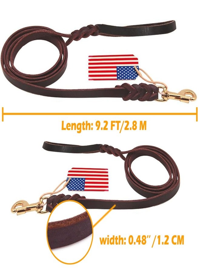 Highland Farms Select Premier 9.2Ft Leather Dog Training Leash. Made from Leather and is a Great Option for Hunting Dogs or General Obedience in The Backyard.Christmas Dog Gifts-Brown - Image 2